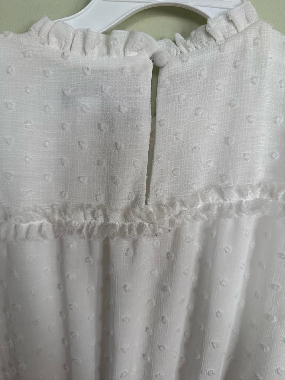 CeCe White Textured Ruffle Dress - Picture 12 of 12